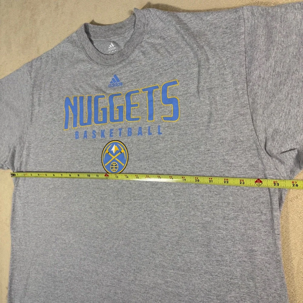 Denver Nuggets Adidas Grey Team‎ Logo Tee 
